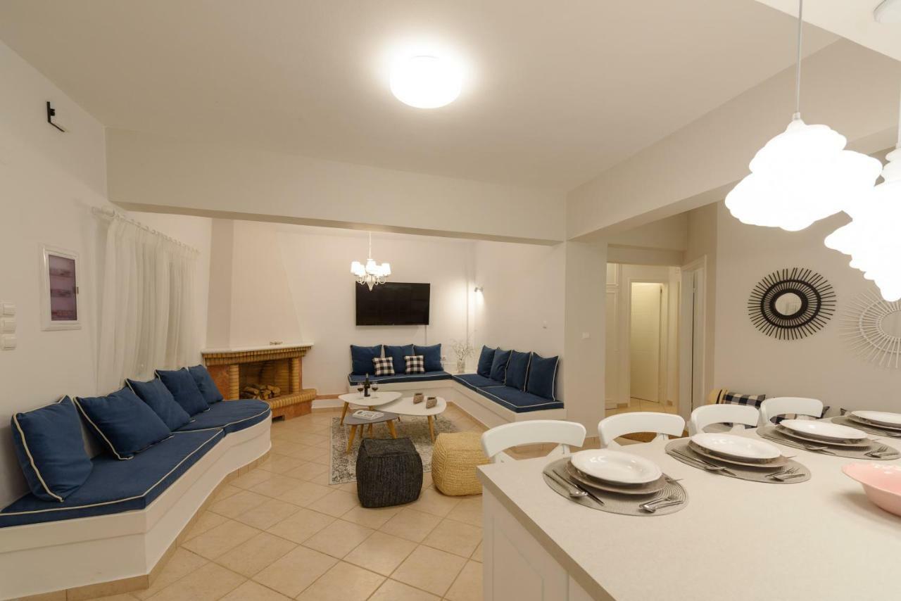 Full View In A Luxury House Villa Kalamaki  Exterior photo